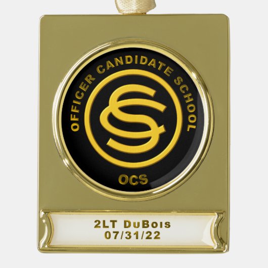 Ornament voor OCS-kerstbanner Verguld Banner Ornament (Voorkant)