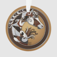 Ornament voor paardenkerstbomen