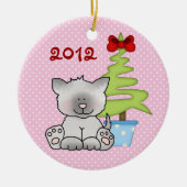 Ornament voor persoonlijke baby's met eerste kerst (Voorkant)