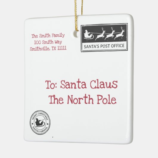 Ornament voor persoonlijke kerstbrief (Links)