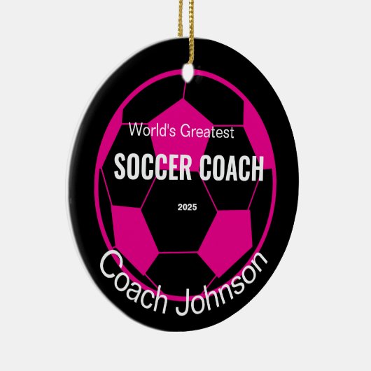Ornament voor persoonlijke Voetbal coach (Rechts)