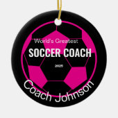 Ornament voor persoonlijke Voetbal coach (Voorkant)