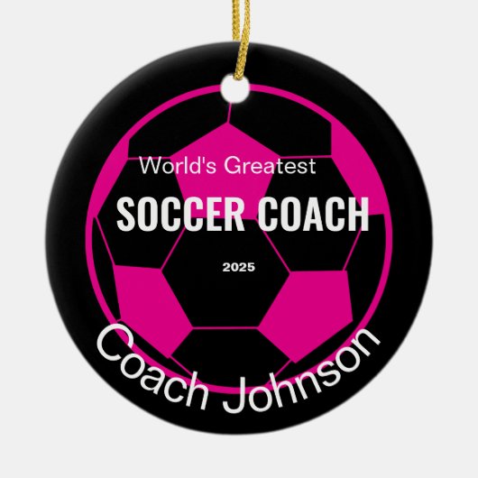 Ornament voor persoonlijke Voetbal coach (Voorkant)