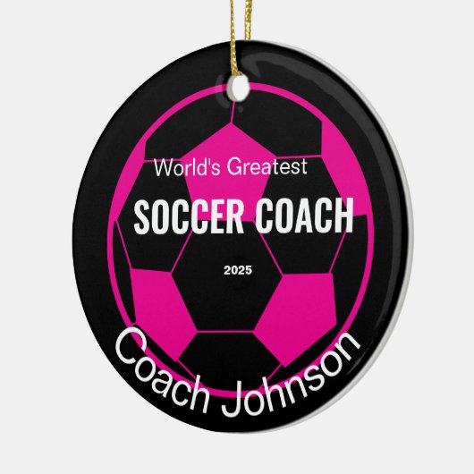 Ornament voor persoonlijke Voetbal coach (Links)