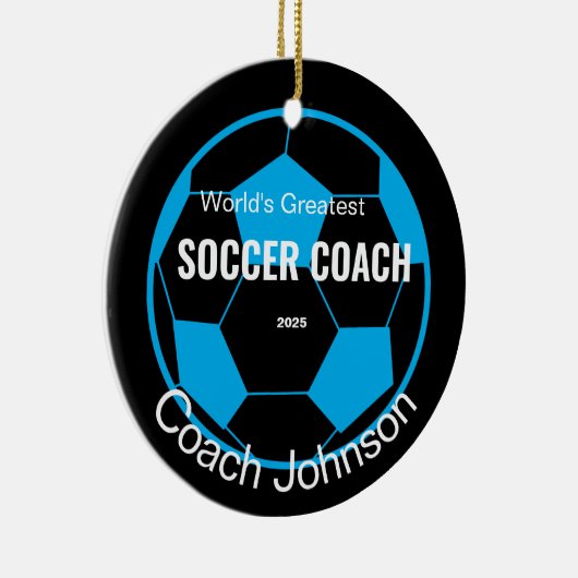 Ornament voor persoonlijke Voetbal coach (Rechts)