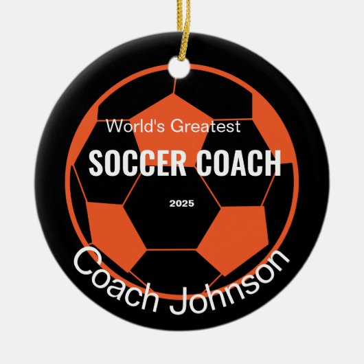 Ornament voor persoonlijke Voetbal coach (Voorkant)