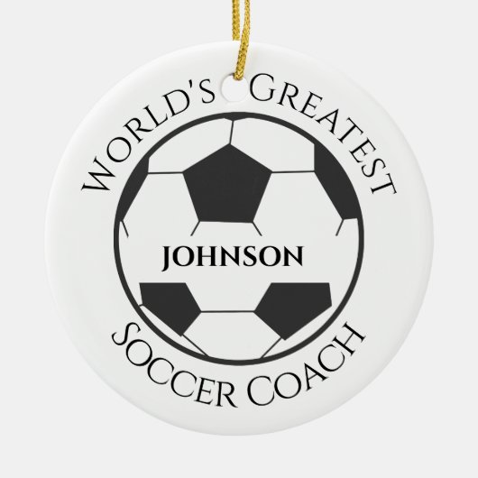 Ornament voor persoonlijke Voetbal coach (Voorkant)