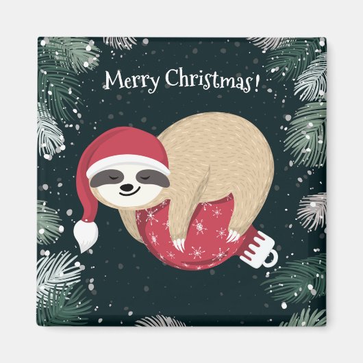 Ornament voor prettige kerstfeestdag magneet (Voorkant)