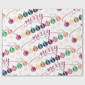 Ornament voor prettige kerstfeestdagen cadeaupapier (Vlak)