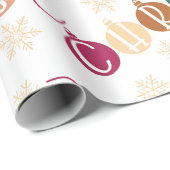 Ornament voor prettige kerstfeestdagen cadeaupapier (Rol Hoek)