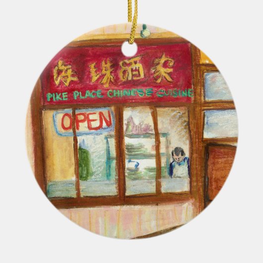 Ornament voor restaurants in Pike Place (Seattle,  (Voorkant)