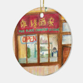 Ornament voor restaurants in Pike Place (Seattle,  (Links)