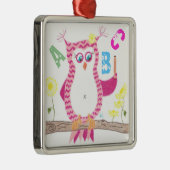 Ornament voor roze uil-leraar (Rechts)