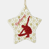 Ornament voor schaatsen - Goud en rood (Rechts)