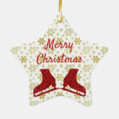 Ornament voor schaatsen - Goud en rood (Achterkant)