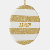 Ornament voor spinkelvormig glitter-look Stripes (Rechts)