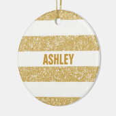 Ornament voor spinkelvormig glitter-look Stripes (Links)