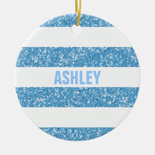 Ornament voor spinkelvormig glitter-look Stripes (Voorkant)