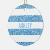 Ornament voor spinkelvormig glitter-look Stripes (Links)