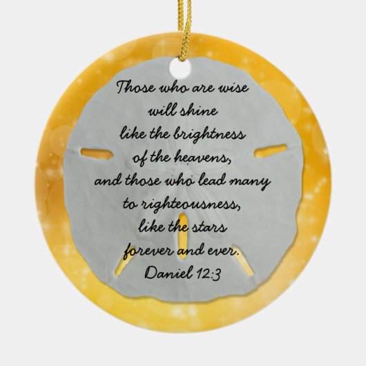 Ornament voor Tropical Gold Christelijk Scriptpred (Voorkant)