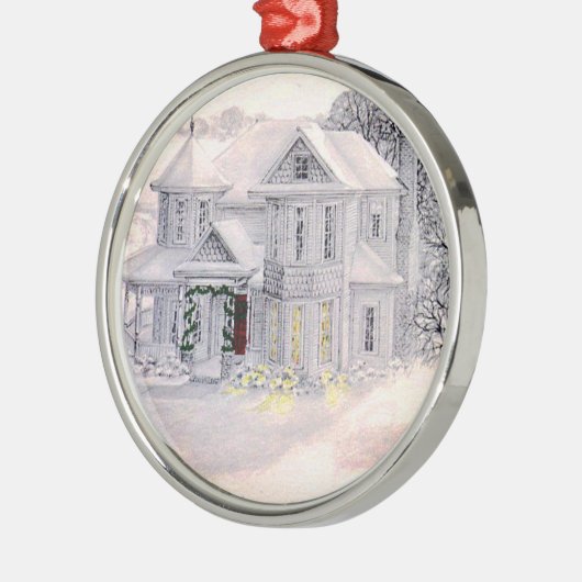 Ornament voor Victoriaans kersthuis (Links)