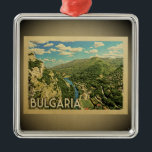 Ornament voor Vintage Travel<br><div class="desc">Een cool  Bulgaarse ornament met een prachtig groot uitzicht van het land met bergen en rivieren.</div>