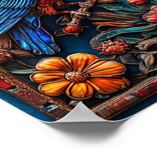 Ornament voor vogels poster (Hoek)