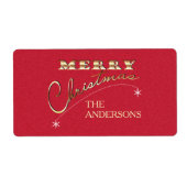 Ornament voor vrolijke kerstdagen - Etiket (Voorkant)