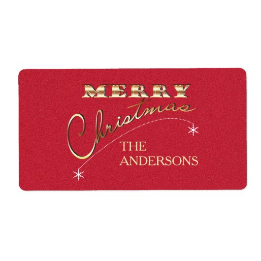 Ornament voor vrolijke kerstdagen - Etiket (Voorkant)