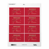 Ornament voor vrolijke kerstdagen - Etiket (Full Sheet)