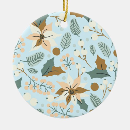 Ornament voor wintervakantie in Poinsettia (Voorkant)