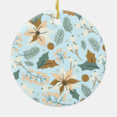 Ornament voor wintervakantie in Poinsettia (Achterkant)