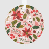 Ornament voor wintervakantie in Poinsettia (achterkant)