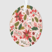 Ornament voor wintervakantie in Poinsettia (voorkant)