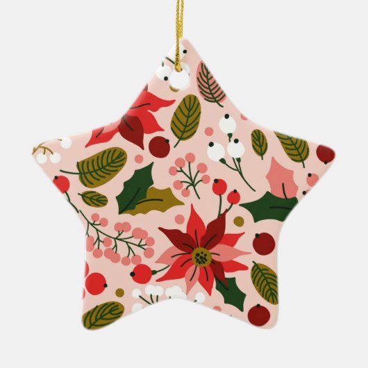 Ornament voor wintervakantie in Poinsettia (Voorkant)