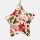 Ornament voor wintervakantie in Poinsettia (Links)