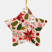 Ornament voor wintervakantie in Poinsettia (Achterkant)