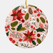 Ornament voor wintervakantie in Poinsettia (Achterkant)