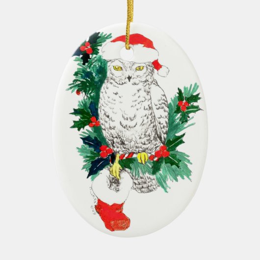 Ornament voor witte kerstboomwortels en staarten (Voorkant)