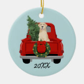 Ornament voor Yellow Lab-kerst (Voorkant)