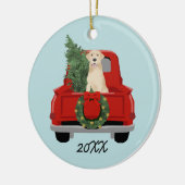 Ornament voor Yellow Lab-kerst (Links)