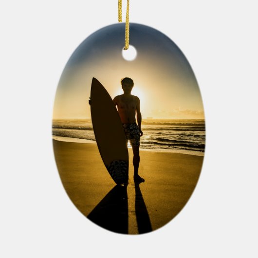 Ornament voor zonnestralen van surfer-silhouette (Achterkant)