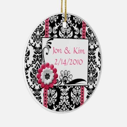 Ornament voor zwart-witbruiloft (Rechts)