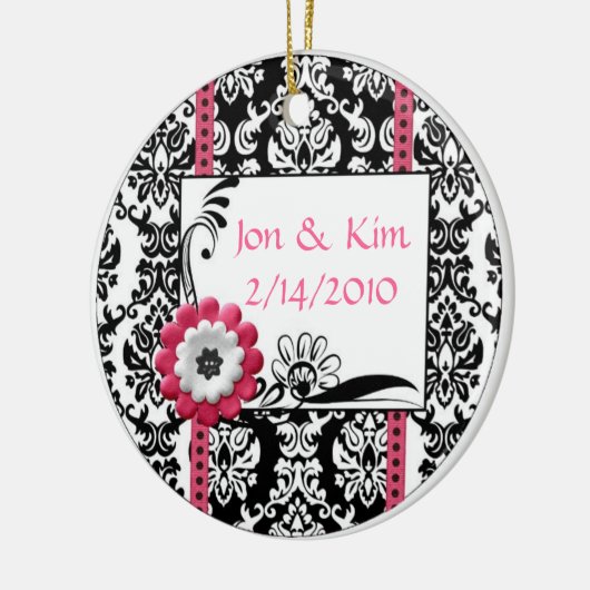 Ornament voor zwart-witbruiloft (Links)