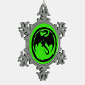 Ornament voor zwarte drakengroene pewter (Links)