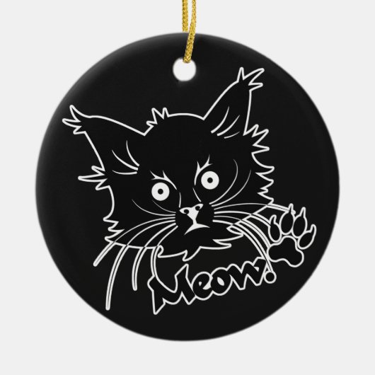Ornament voor zwarte kat (Voorkant)