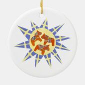Ornament voor Zweedse vlag en Dala Horses (Achterkant)