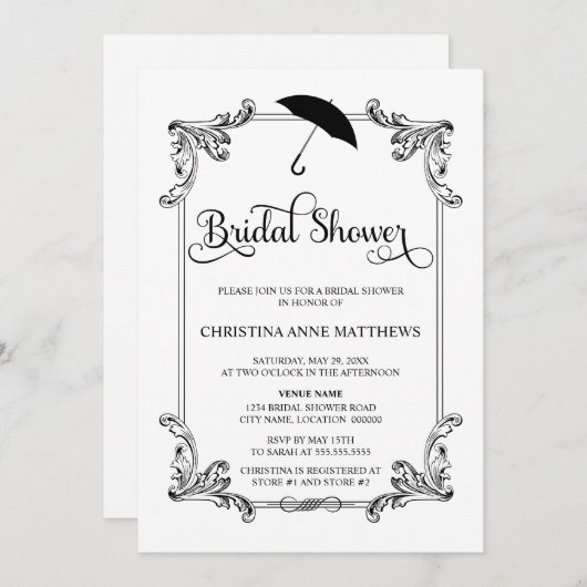  Ornament Vrijgezellenfeest van het Manuscript Umb Kaart (Voorkant / Achterkant)