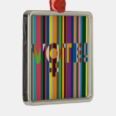 Ornament: "Vrouwen beslissen (STEMMING!)" Metalen Ornament (Rechts)