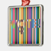 Ornament: "Vrouwen beslissen (STEMMING!)" Metalen Ornament (Links)